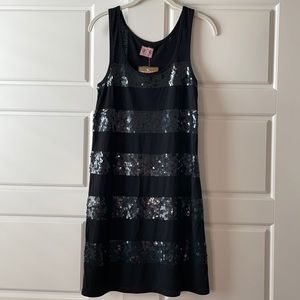 Juicy Couture sequin striped tank dress small NWT
